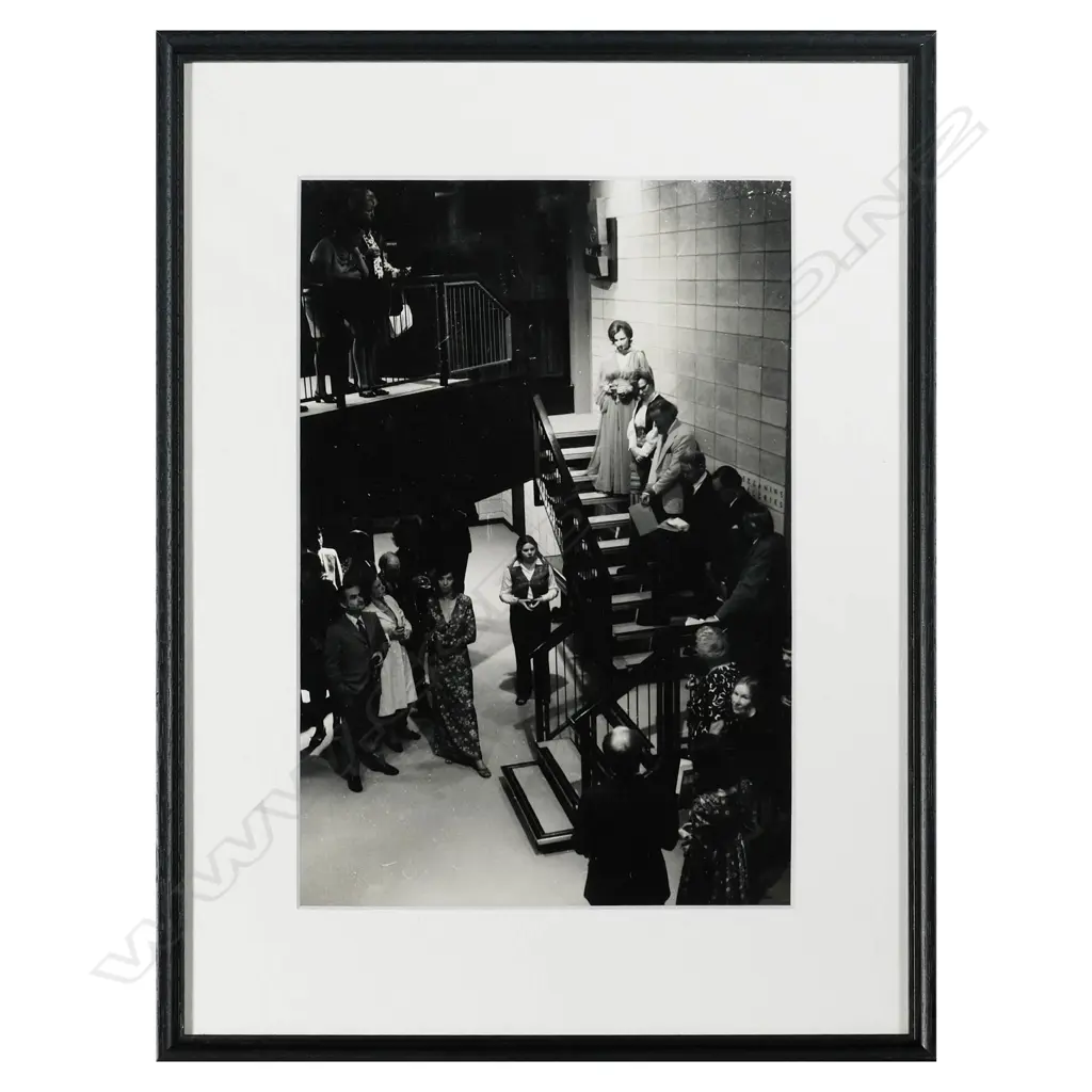 Bill Sutton Retrospective Opening - silver gelatin photograph. 1972. Image 1++
