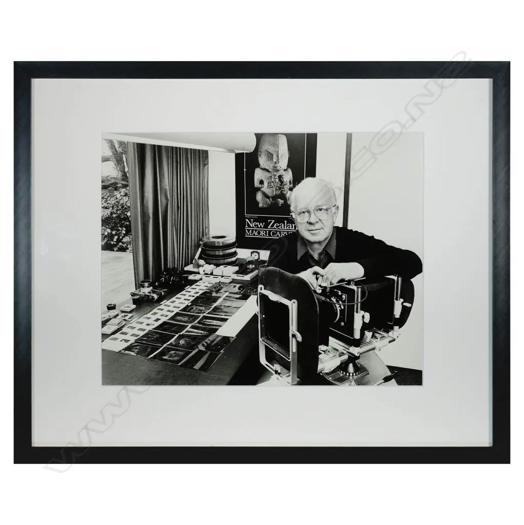 Photographer Unknown - Portrait of Brian Brake in his Workroom (Titirangi) - Silver Gelatin Print 1984 Image 1++