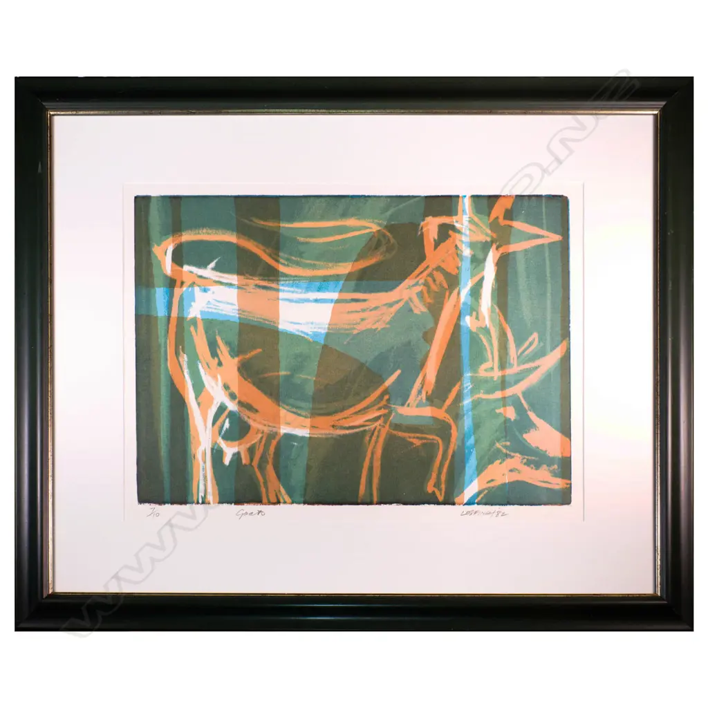 Les Finch (1940-1983) - Goat - Handmade Screenprint 7/10. 1982 Image 1++