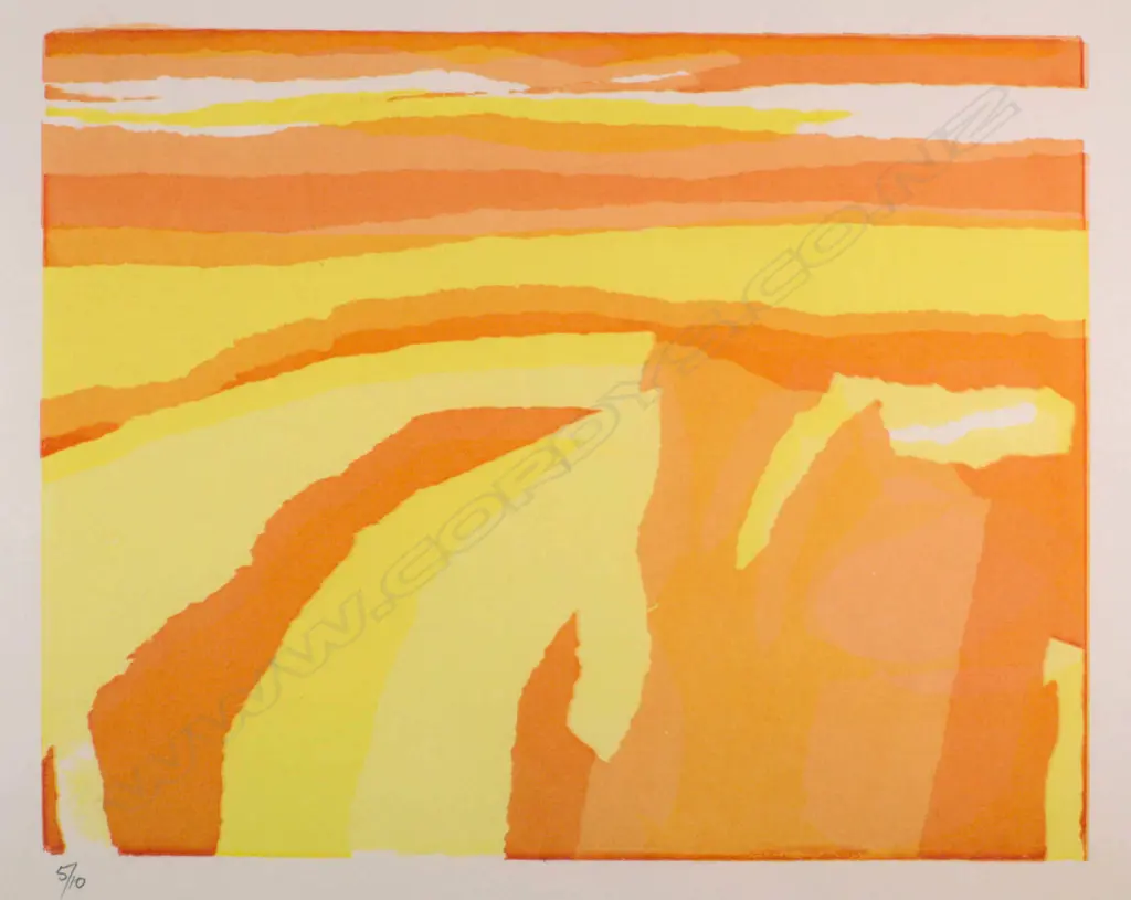 Les Finch (1940-1983) - Before the Rains - handmade screenprint 5/10. 1982 Image 1++