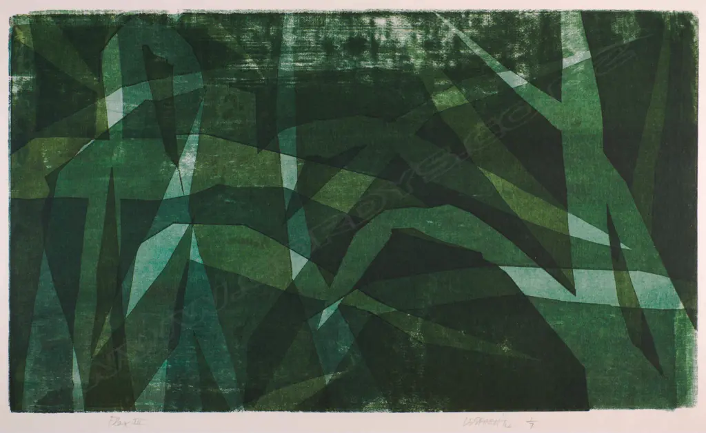 Les Finch (1940-1983) - Flax III - Handmade Screenprint 1/7. 1974 Image 1++