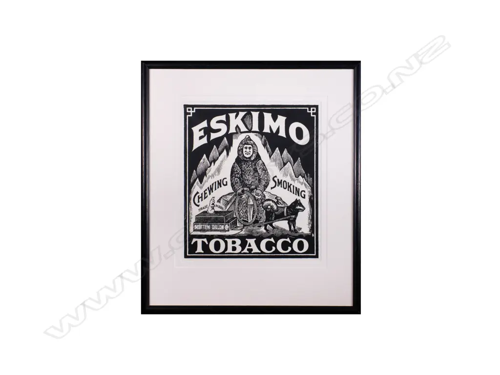 John Perry (1943-2021) - Eskimo Tobacco - linocut on rice paper Image 1++