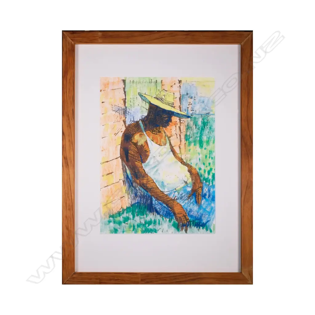 Garth Tapper (1927-1999) - Untitled (Asleep) - Hand Coloured Screenprint. 1980s Image 1++