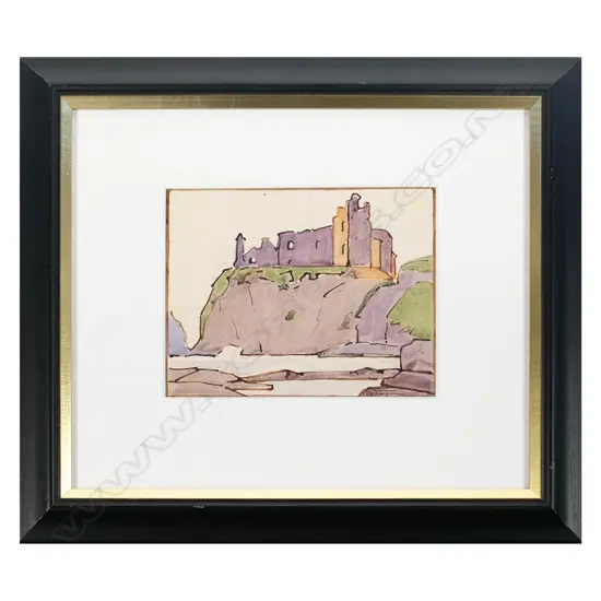 John Weeks  (1886-1965) - Tantallon Castle (Scotland) - ink & watercolour