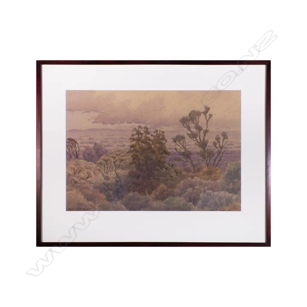 John L. Moore (1897-1965) Bush on Mount Egmont. Watercolour. 1957 Image 1++