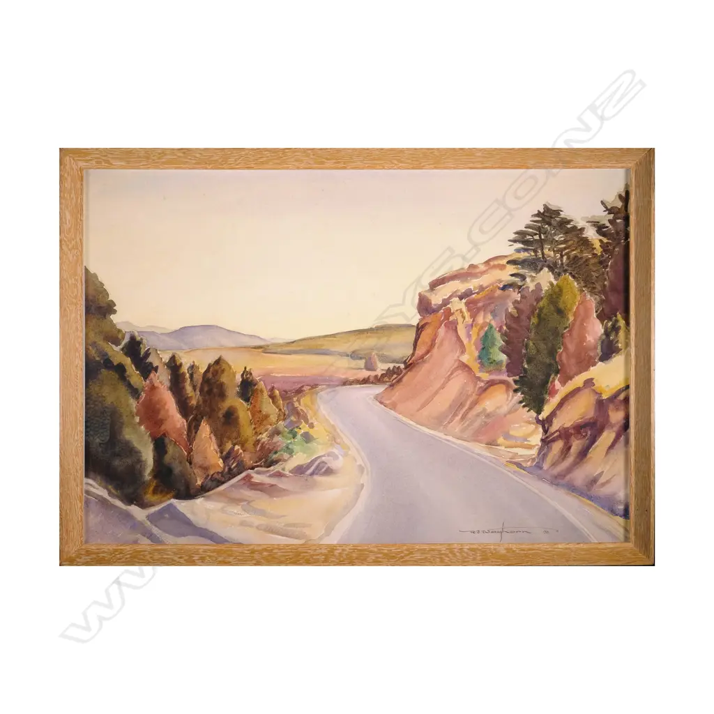 Reg Waghorn (1898-1987) - On the Desert Road - watercolour. 1970 Image 1++