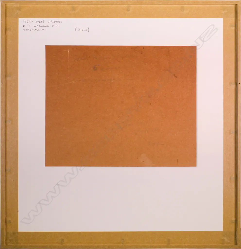 Reg Waghorn (1898-1987) - Steam Bores Wairakei - Watecolour. 1955 Image 1++