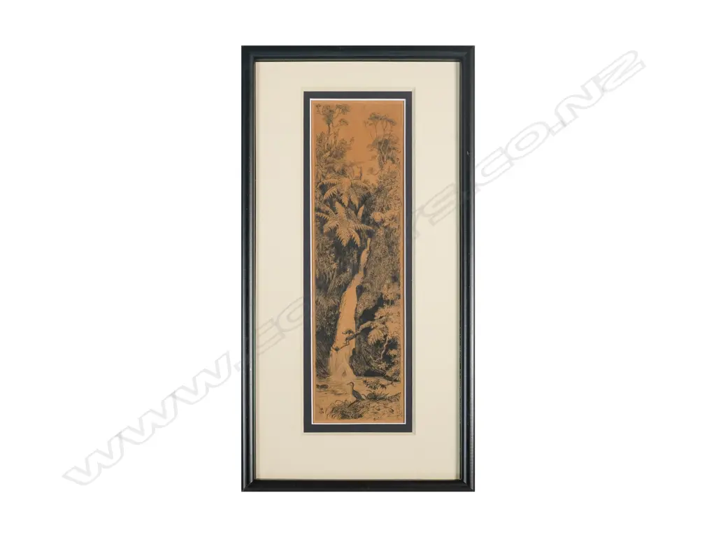 Trevor Lloyd (1863-1937) - Karamatura Falls - Etching Image 1++