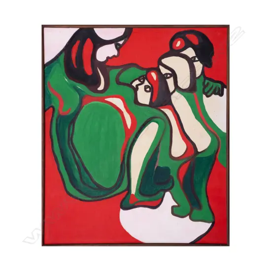 c.1960s Artist Unknown - Figural Composition