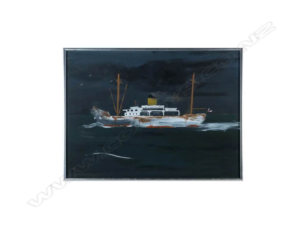 John Sturgess (b.1956) - Japanese Steamship - acrylic. c. 2025  Image 1++