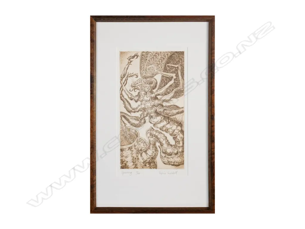 Sylvia Siddell  (1941-2011) - Spouting Ed. 8/40 - Etching Image 1++
