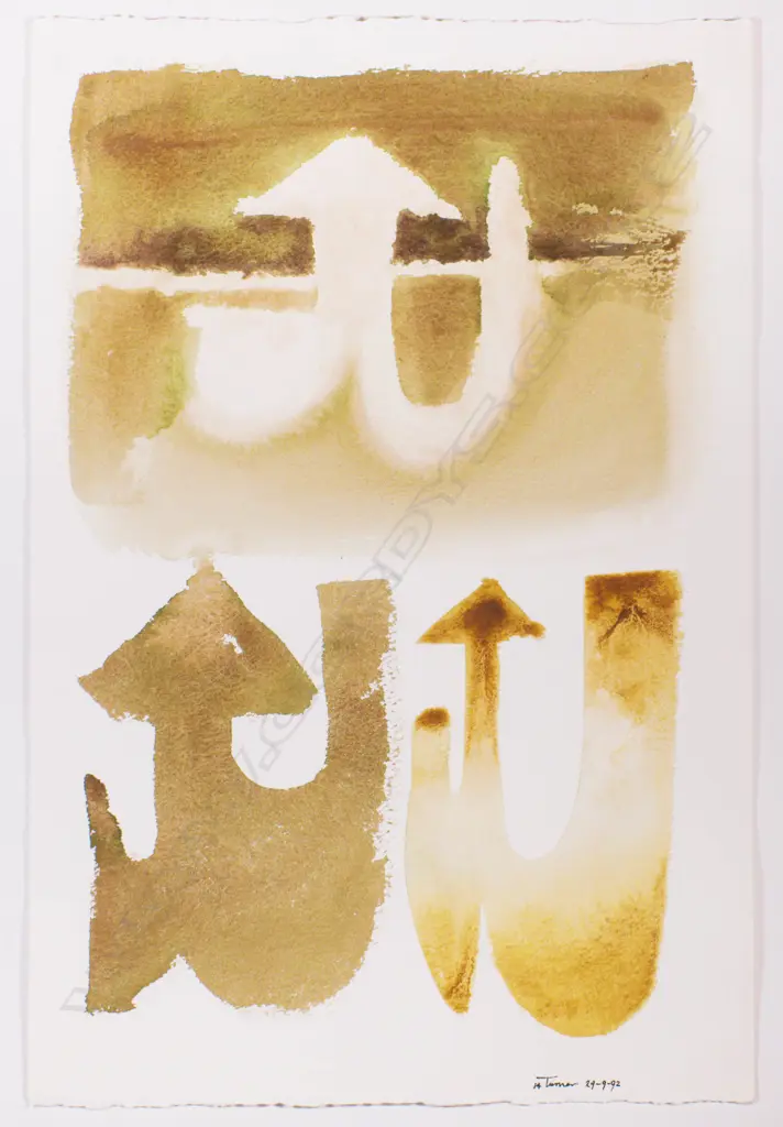 Dennis Knight Turner (1924-2011) - Arrow/J - Watercolour 1992 Image 1++