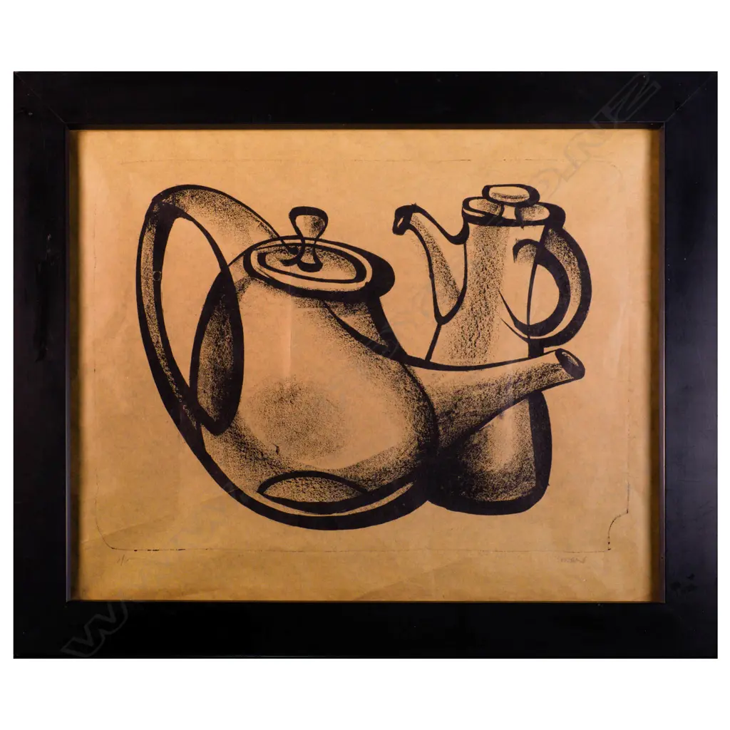 Roy Cowan (1918-2006) - Tea & Coffee Pots - lithograph 1/1 Image 1++