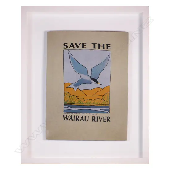 After Don Binney - Save the Wairua River - screenprinted t-shirt c. 2008