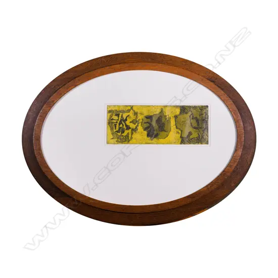 Susan Skerman - untitled abstract (Yellow) - colour etching