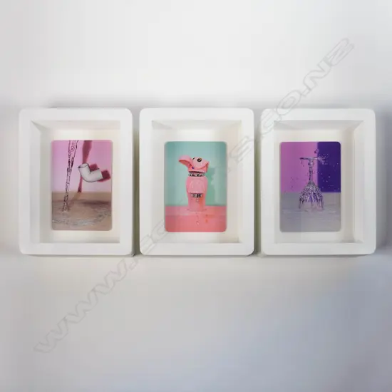 Emily Hartley Skudder - Three prints. AR70 glass. each 150 x 100mms