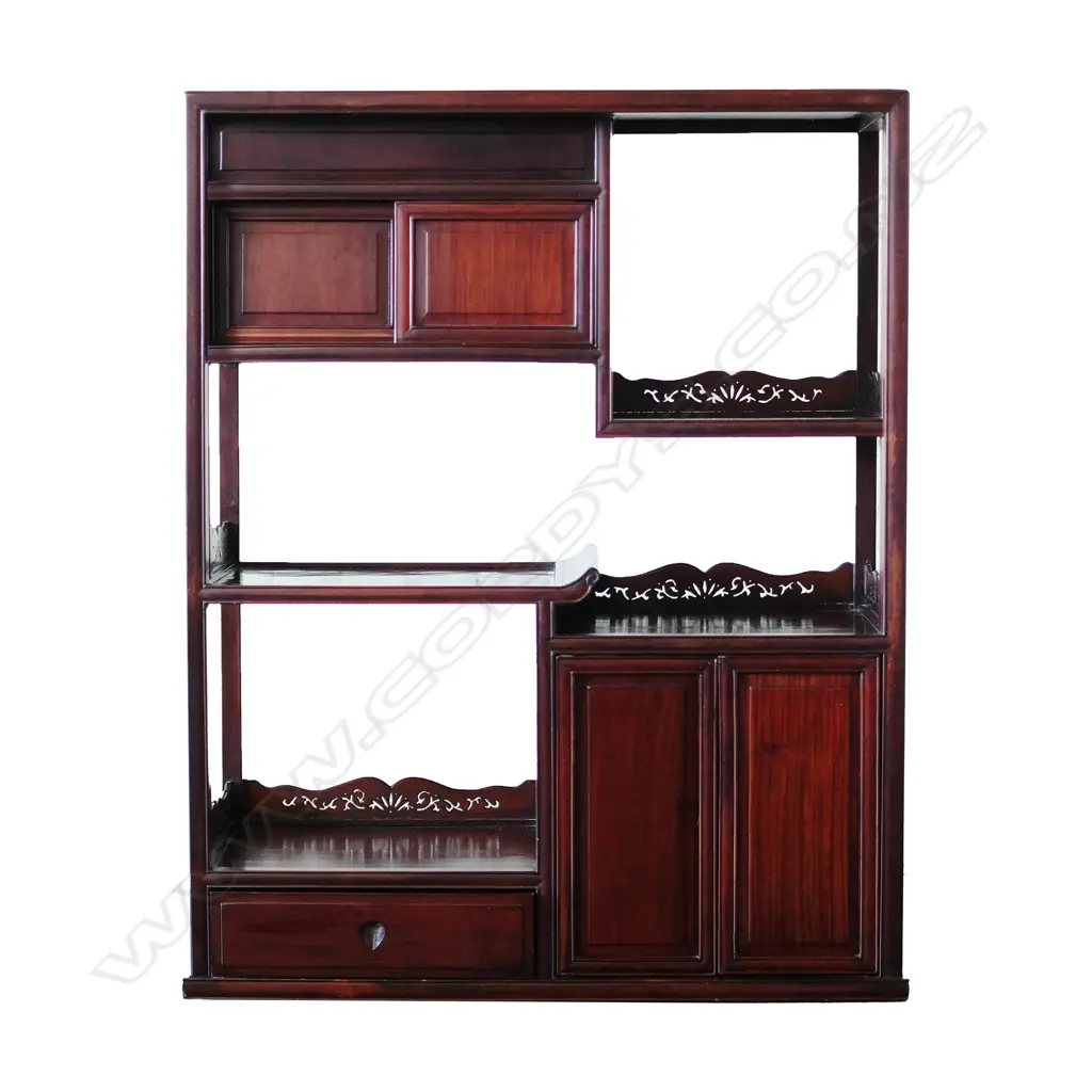 Chinese Rosewood Tiered Display Cabinet Image 1++