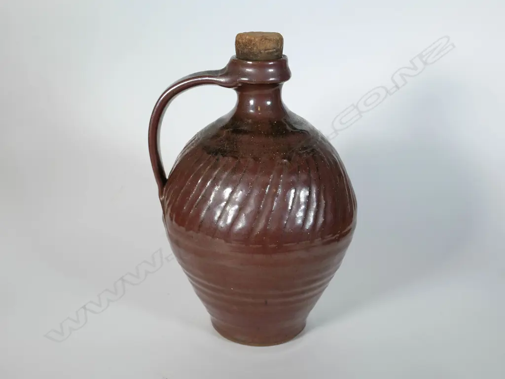 Mirek Smisek (1925-2013) - Tenmoku glazed flagon Image 1++