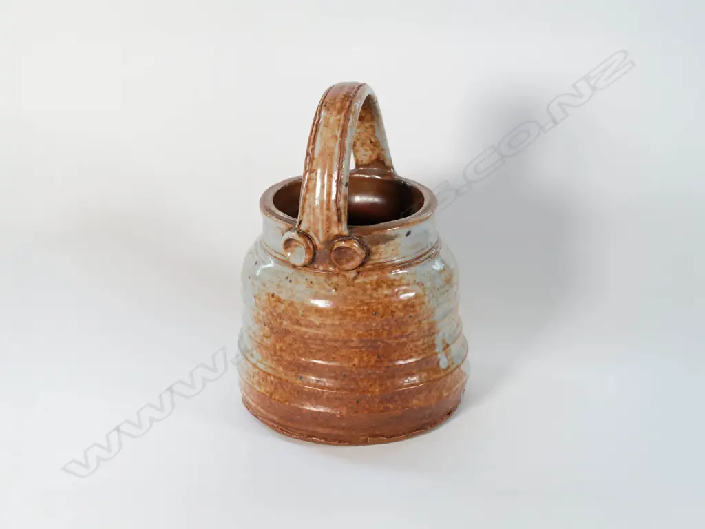 Barry Hockenhull - Shino glaze basket form vase Image 1++