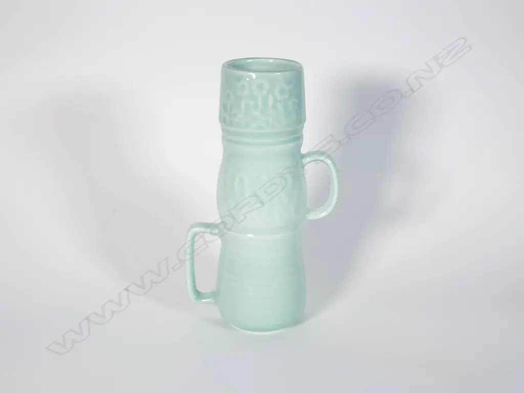 Susannah Bridges - Mint glaze 'Cup Vase' after Crown Lynn,  Image 1++