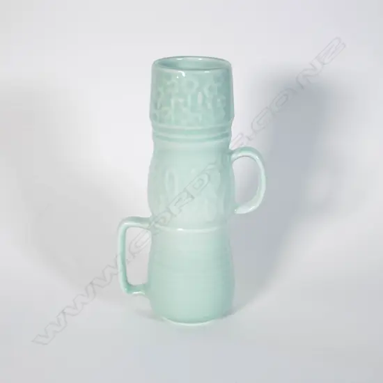 Susannah Bridges - Mint glaze 'Cup Vase' after Crown Lynn, 