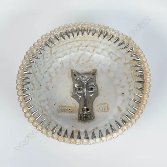 Laurie Steer (b.1977) - Sacrificial Milk Bowl with Platinum Spikes and Guard Dog. 2021