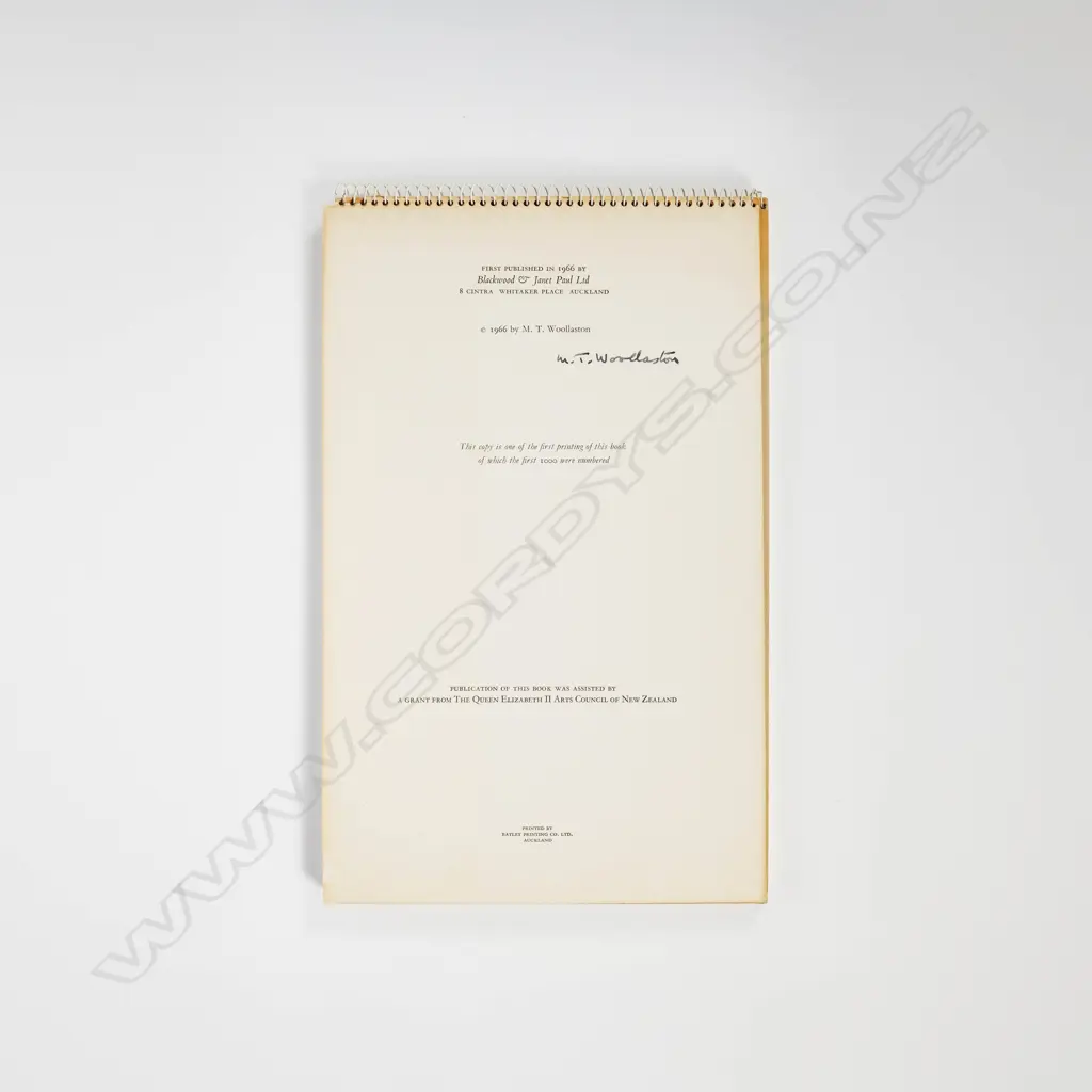 TOSS WOOLLASTON (1910 - 98) - Erua. SIGNED Image 1++