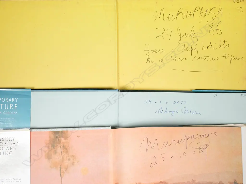 Three Australian Art Volumes  - SIGNED by Selwyn Muru Image 1++