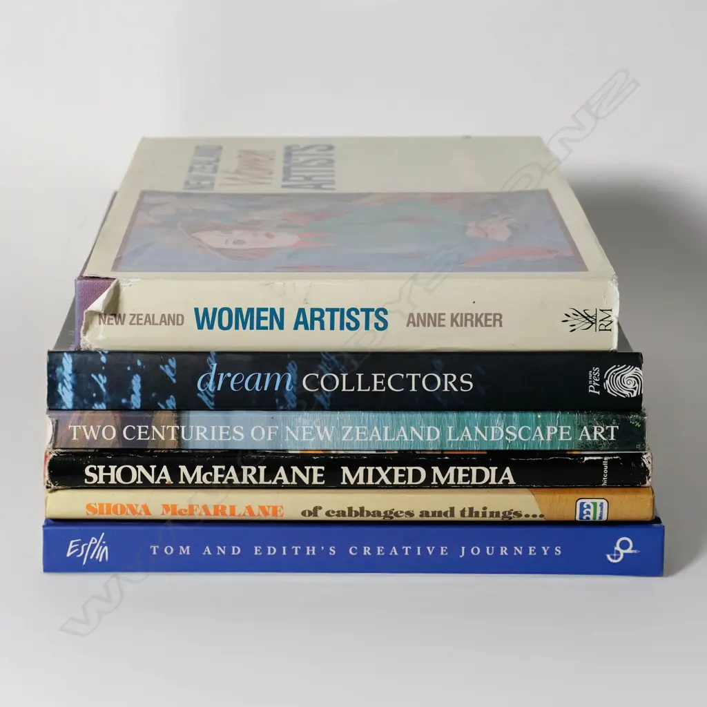 Six NZ Art Books incl. 'New Zealand Women Artists' & Esplin Image 1++
