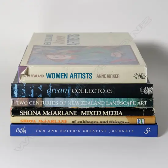 Six NZ Art Books incl. 'New Zealand Women Artists' & Esplin