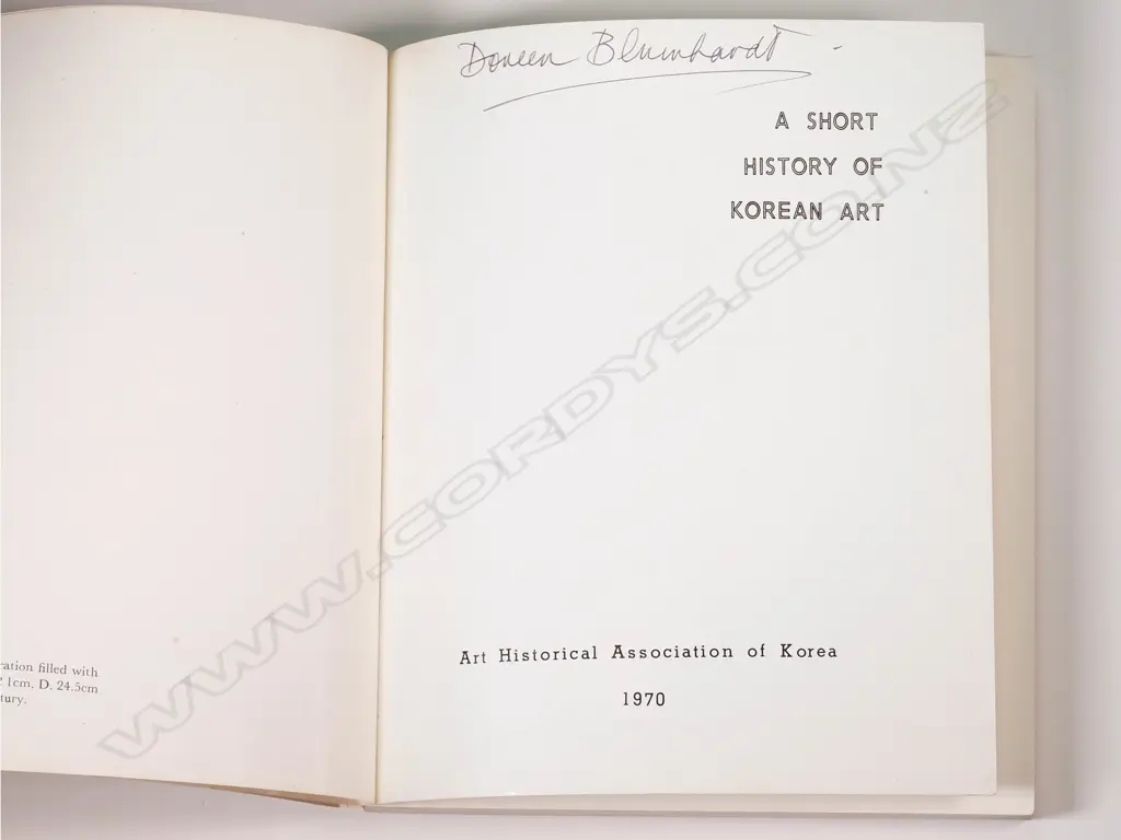 A Short History of Korean Art - SIGNED by Doreen Blumhardt Image 1++