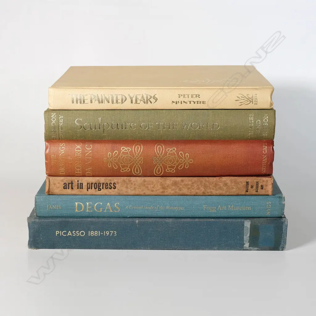 6 Vintage Art Volumes incl. Peter McIntyre/Picasso/da Vinci/Degas Image 1++