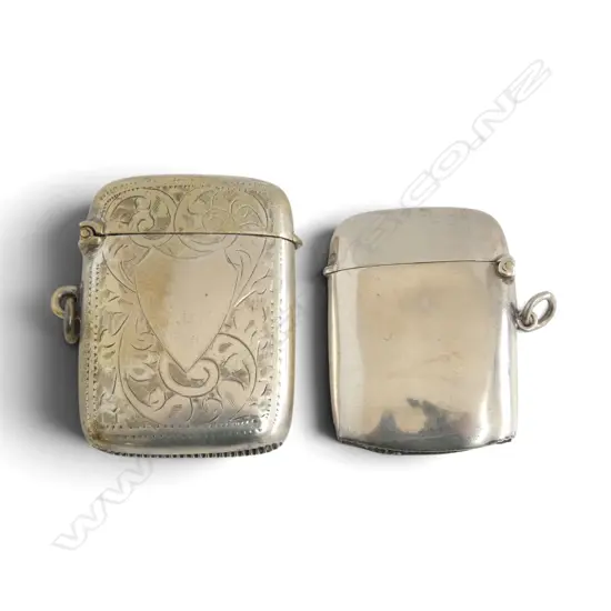 STG SILVER VESTA CASE, BIRMINGHAM 1924, 15.77gms + PLATED VESTA