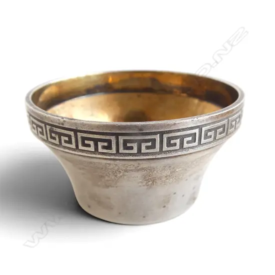 RUSSIAN .875 SILVER CAVIAR BOWL w. label 'from the Vaults of the Kremlin 41gms