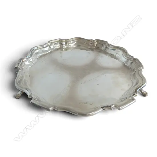 STG SILVER SALVER, SHEFFIELD 1918, 410gms