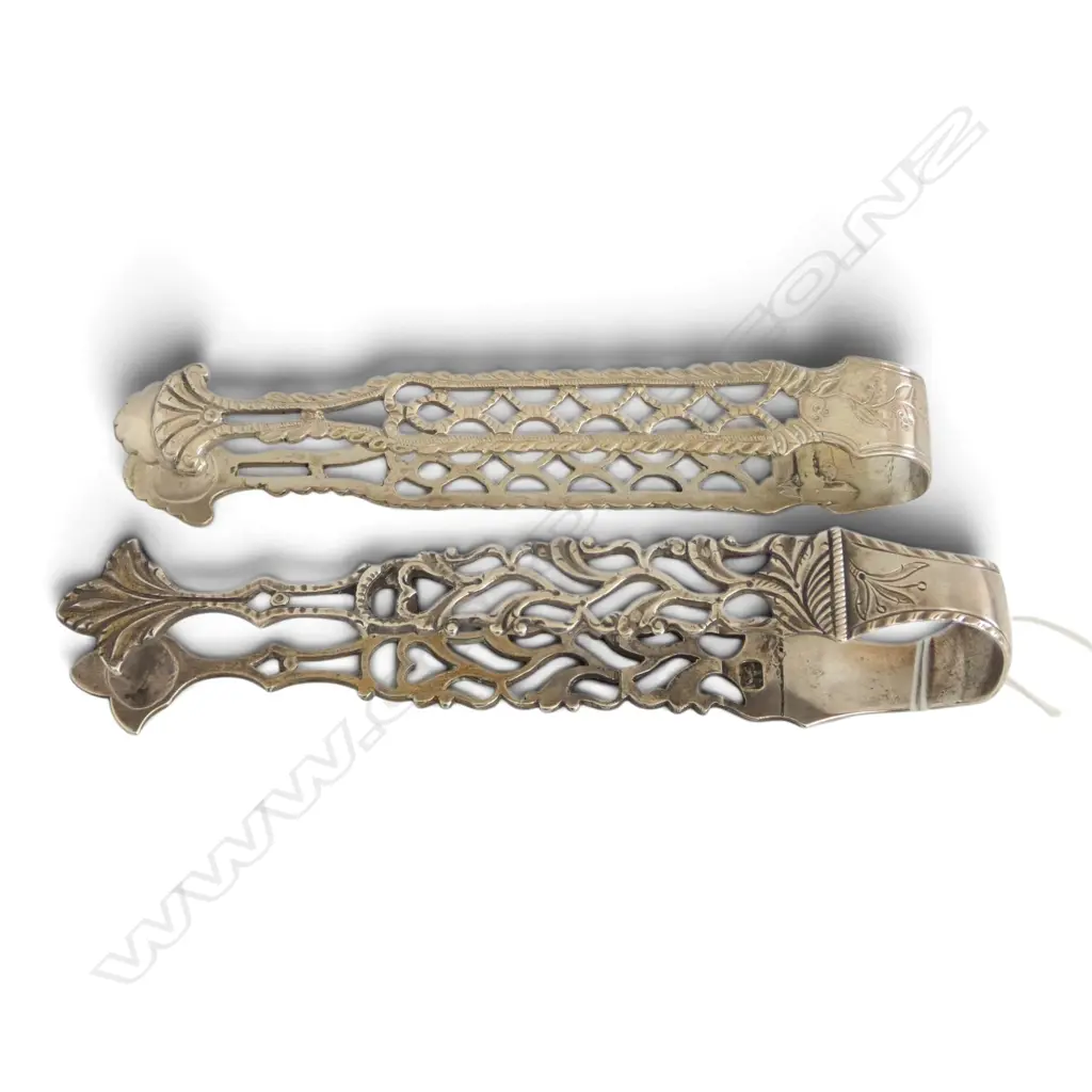 2 PRS STG SILVER SUGAR TONGS 75gms  Image 1++
