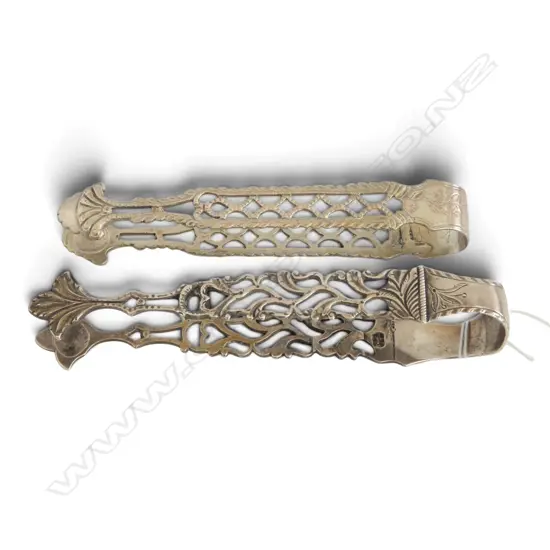 2 PRS STG SILVER SUGAR TONGS 75gms 