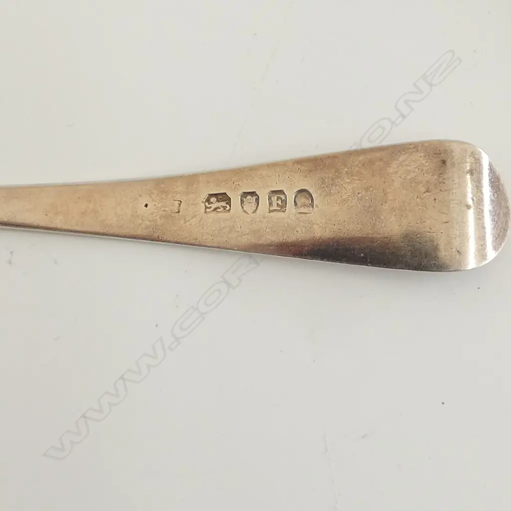 PR GEORGIAN STG SILVER SPOONS, LONDON 1801 & 1789, 92gms Image 1++