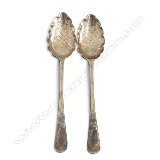 PR GEORGIAN STG SILVER SPOONS, LONDON 1801 & 1789, 92gms