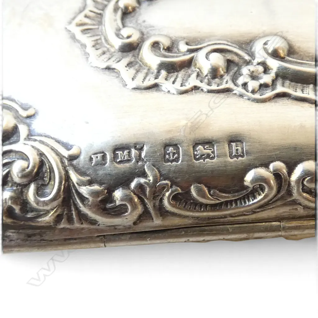 2 COIN PURSES (1 STG B'HAM 1907 W.95mm 70gms), and 1 SILVER COLOURED - not silver Image 1++