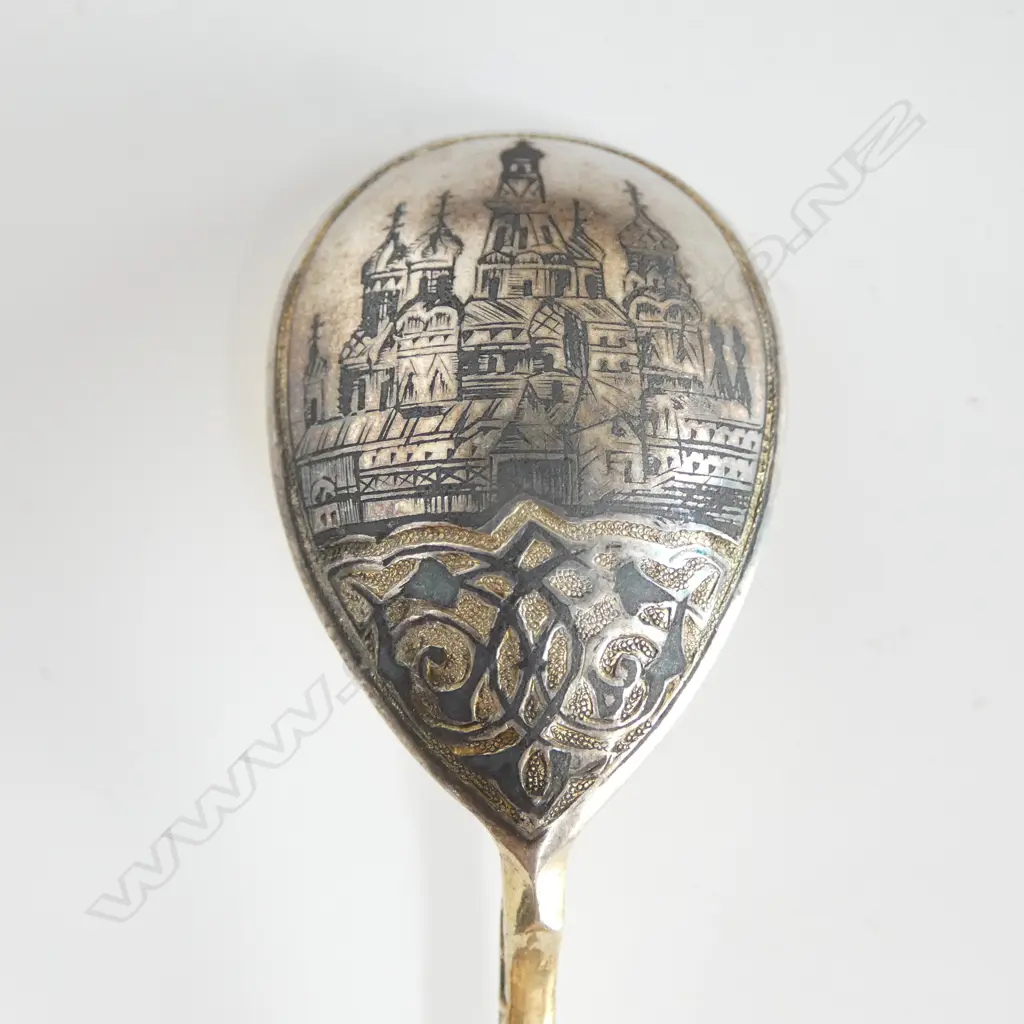 12 840 SILVER ST PETERSBERG COFFEE SPOONS, 154gms, ORIGINAL BOX Image 1++
