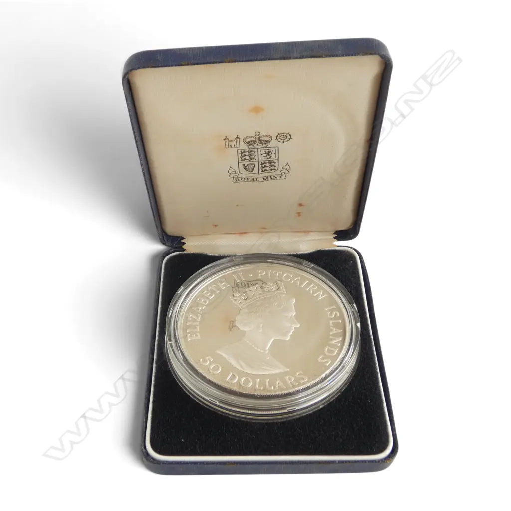 PITCAIN $50 .999 SILVER PROOF HMAV BOUNTY COIN 155gms Image 1++