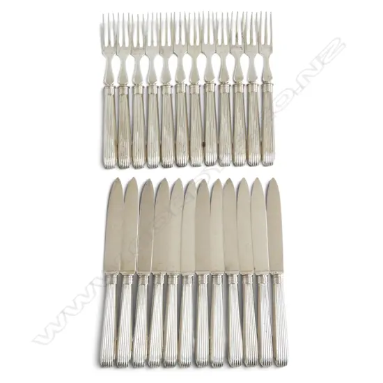 24 PCE FRENCH SILVER FRUIT SET