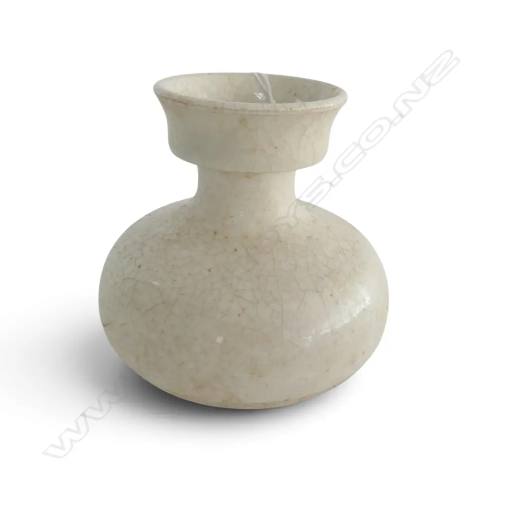 WHITE GLAZED VASE H.110mm Image 1++