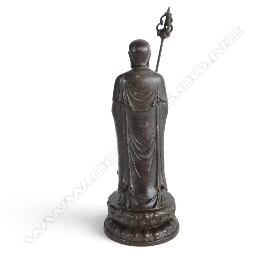 ORIENTAL BRONZE FIGURE OF KSITIGARBHA H.135mm Image 1++
