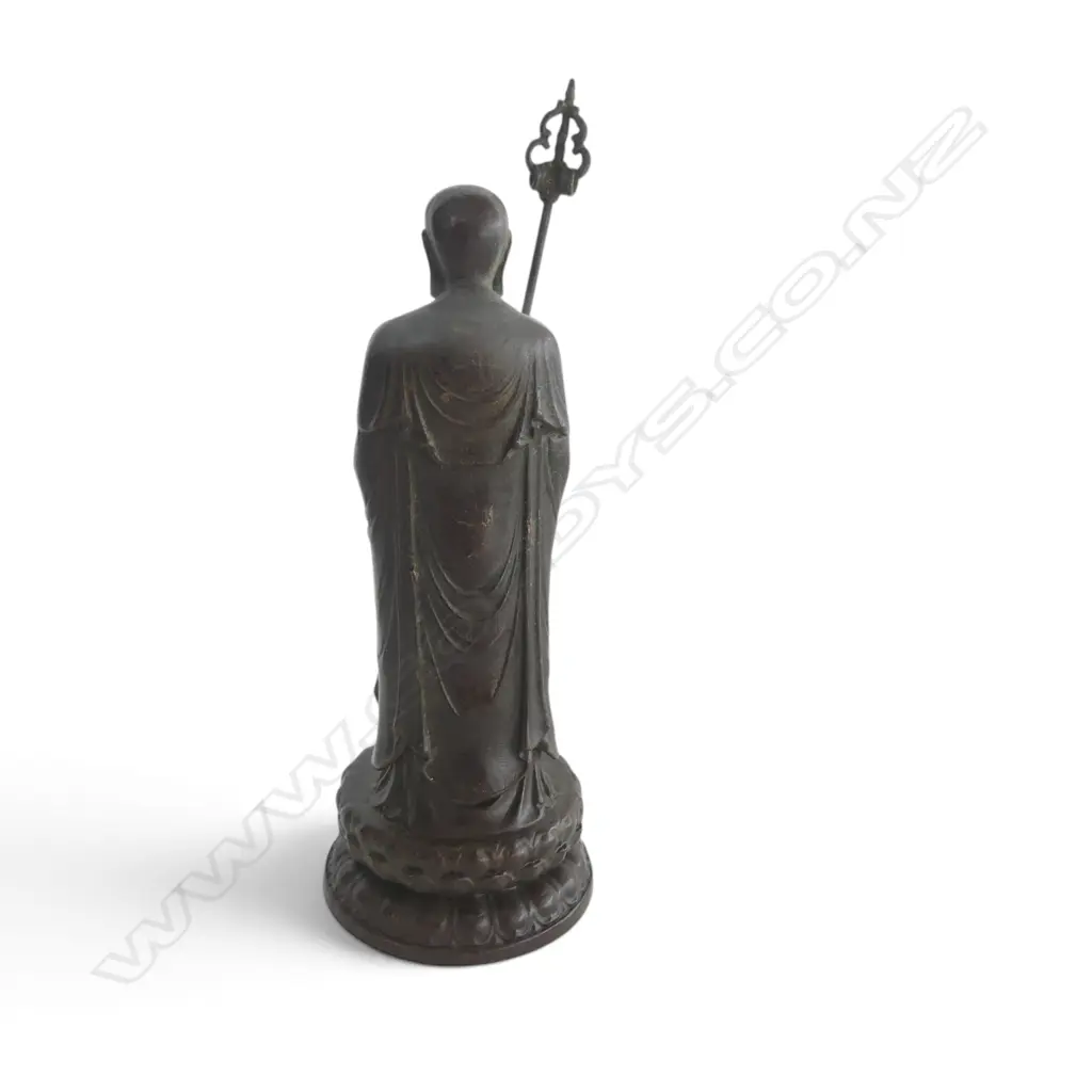 ORIENTAL BRONZE FIGURE OF KSITIGARBHA H.135mm Image 1++