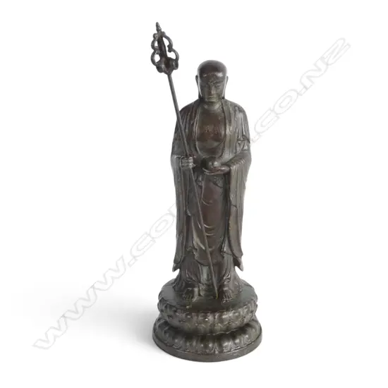 ORIENTAL BRONZE FIGURE OF KSITIGARBHA H.135mm