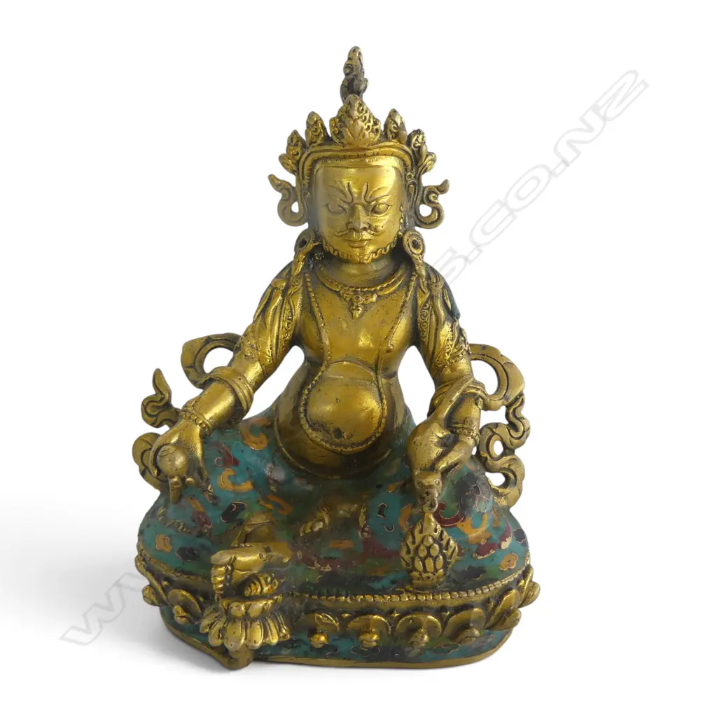 ORIENTAL GILT METAL FIGURE H.165mm Image 1++