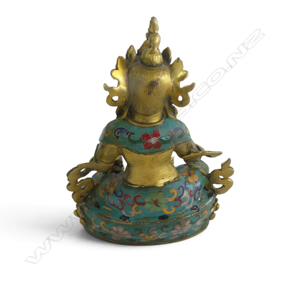 ORIENTAL GILT METAL FIGURE H.165mm Image 1++