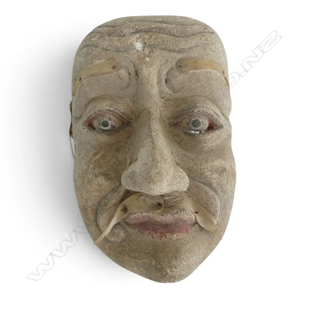 ORIENTAL CARVED WOODEN MASK H.205mm Image 1++